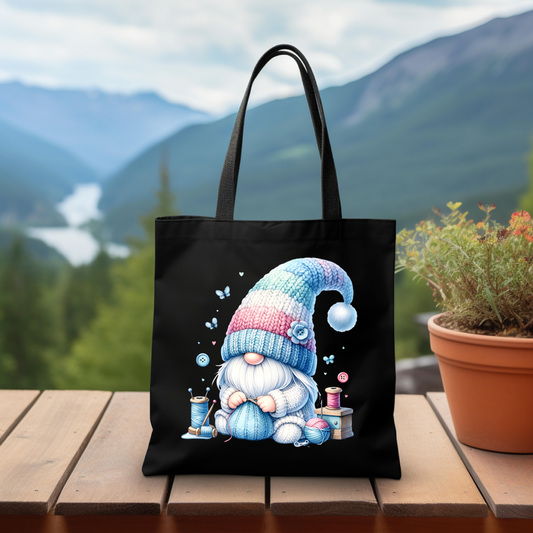 Knitting Gnome Tote Bag