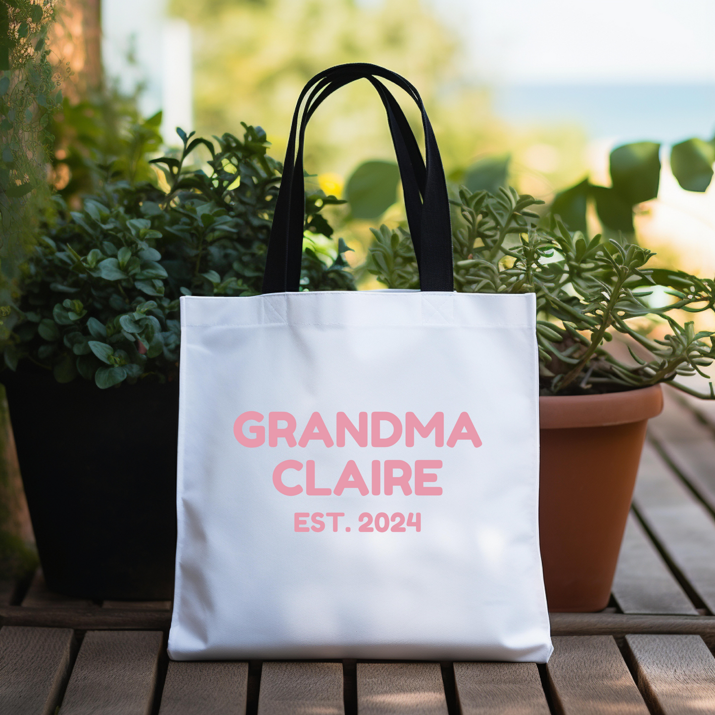 Personalized Grandma 2024 Tote Bag