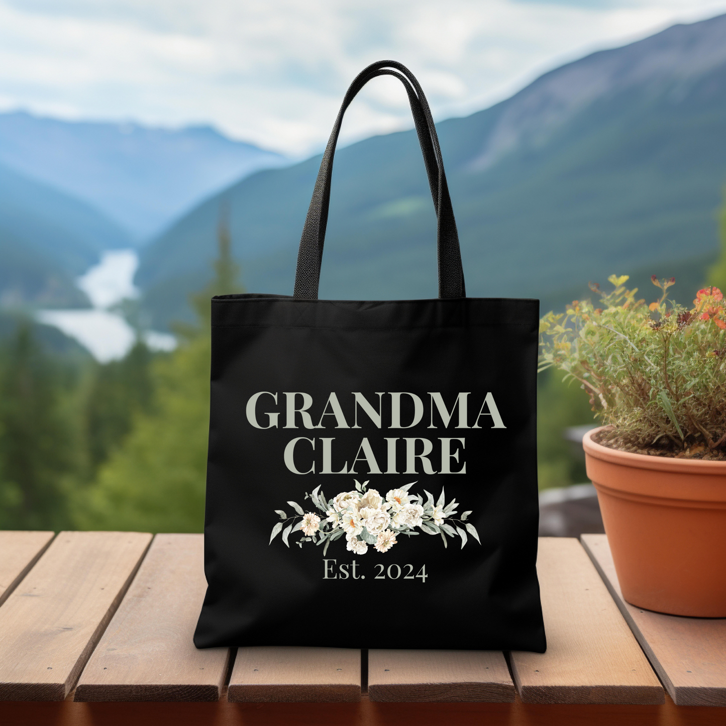 Personalized Grandma Established 2024 Tote Bag