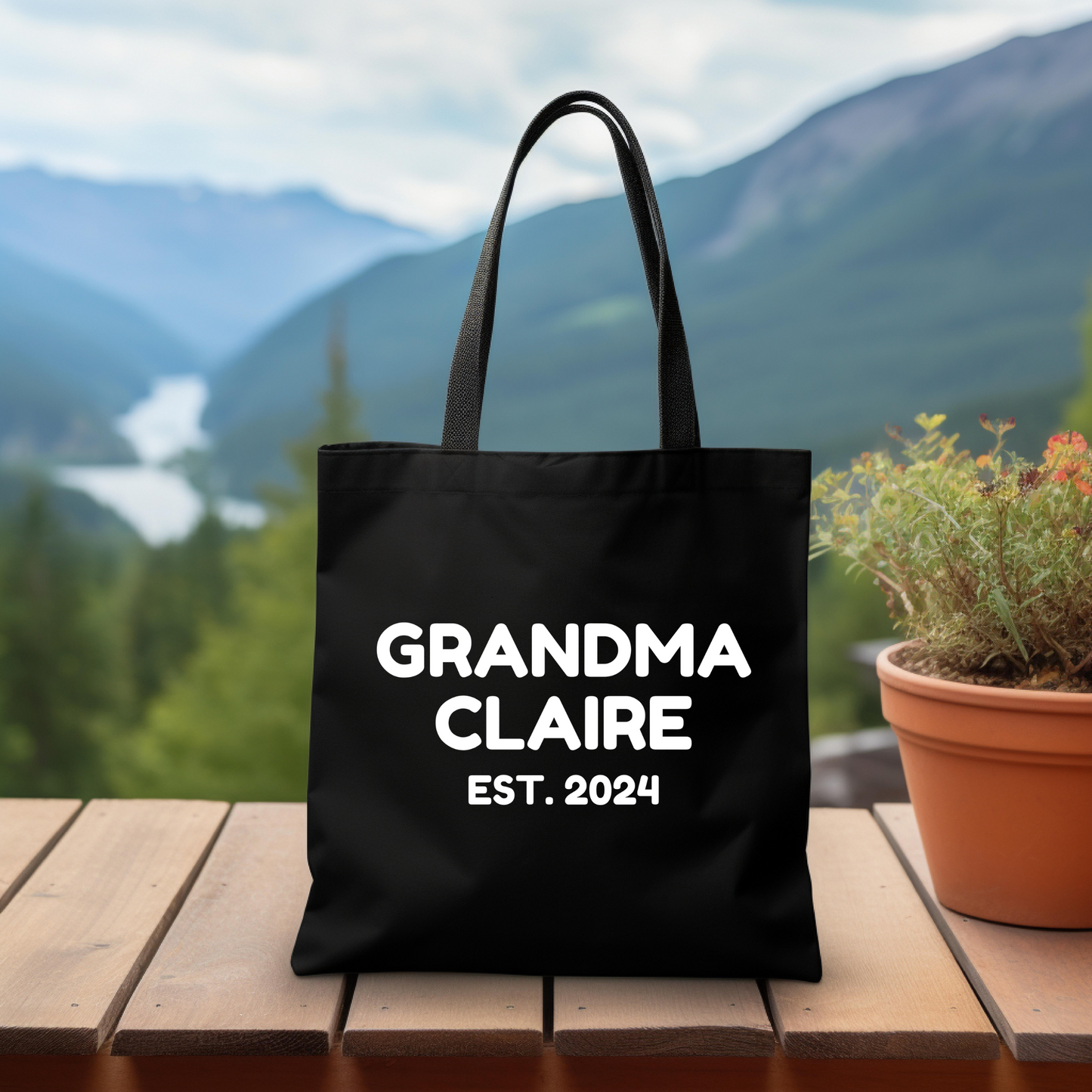 Personalized Grandma 2024 Tote Bag