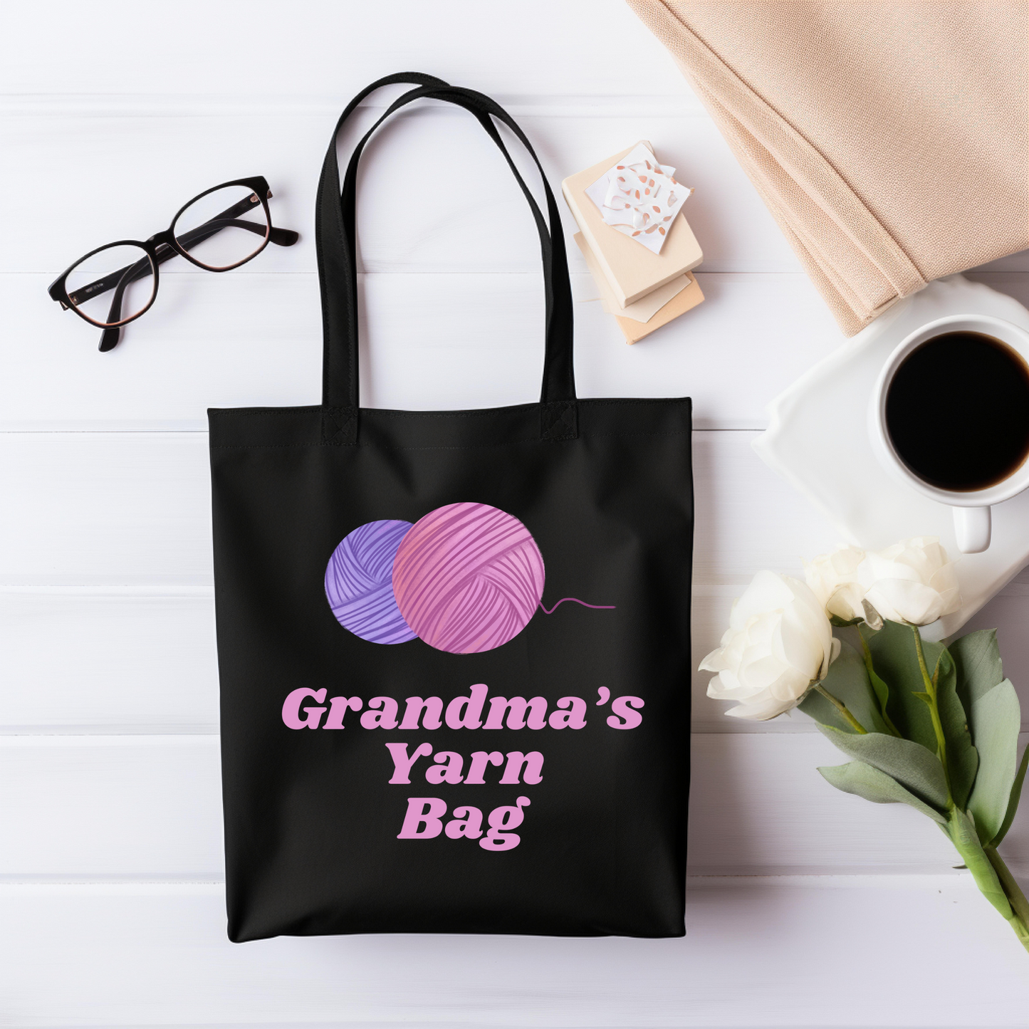 Grandma's Yarn Tote Bag