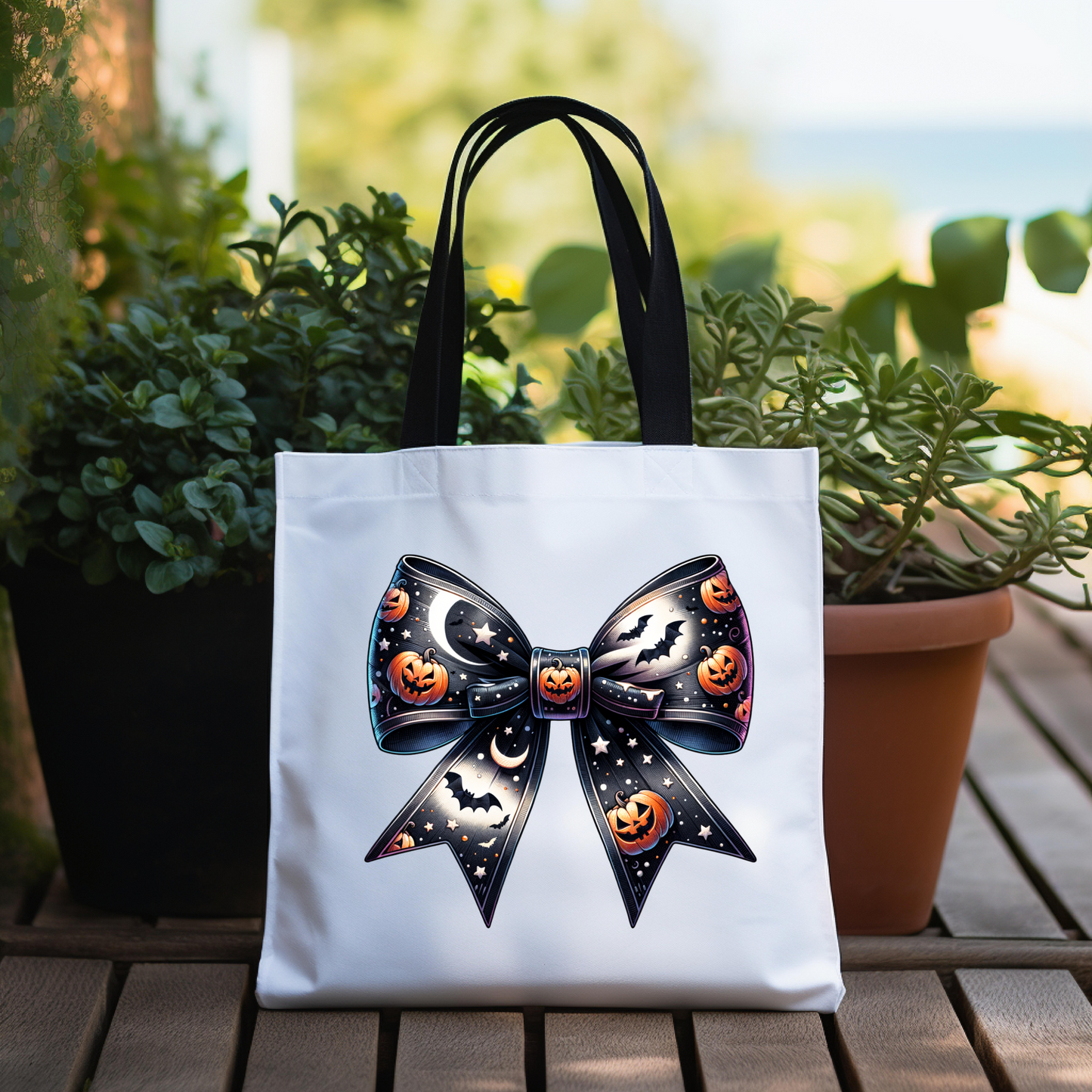 Halloween Ribbon Tote Bag