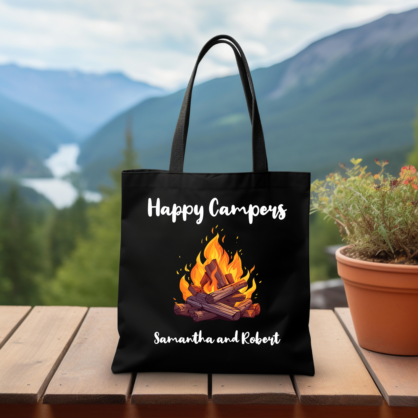 Personalized Happy Campers Tote Bag