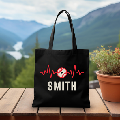 Personalized Baseball Tote Bag