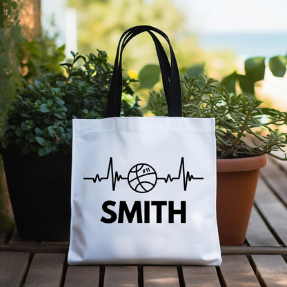 Personalized Basketball Tote Bag