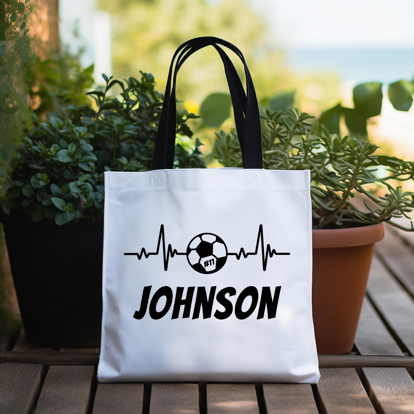 Personalized Soccer Tote Bag