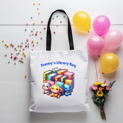 Personalized Library Bag - Blue