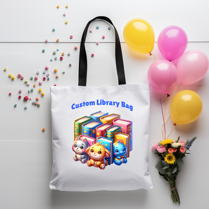 Personalized Library Bag - Blue