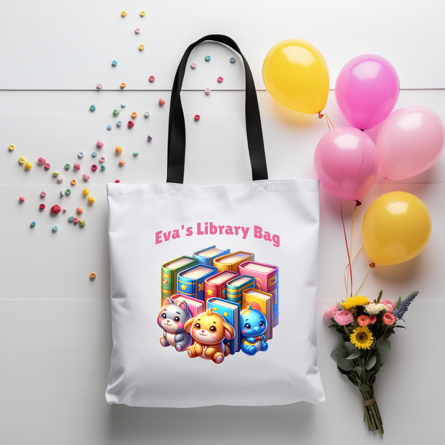 Personalized Library Bag - Pink