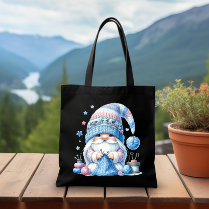 Gnome Knitting Tote Bag