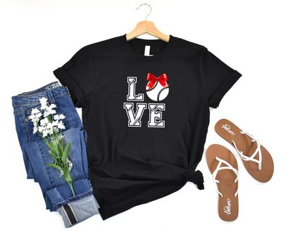 Ribbon Love Baseball T-Shirt