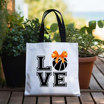 Ribbon Basketball Tote Bag