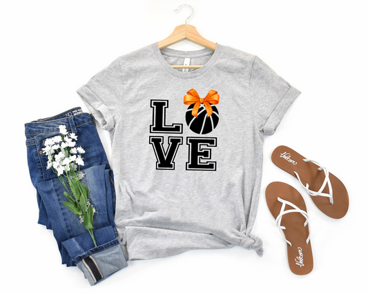 Ribbon Love Basketball T-Shirt