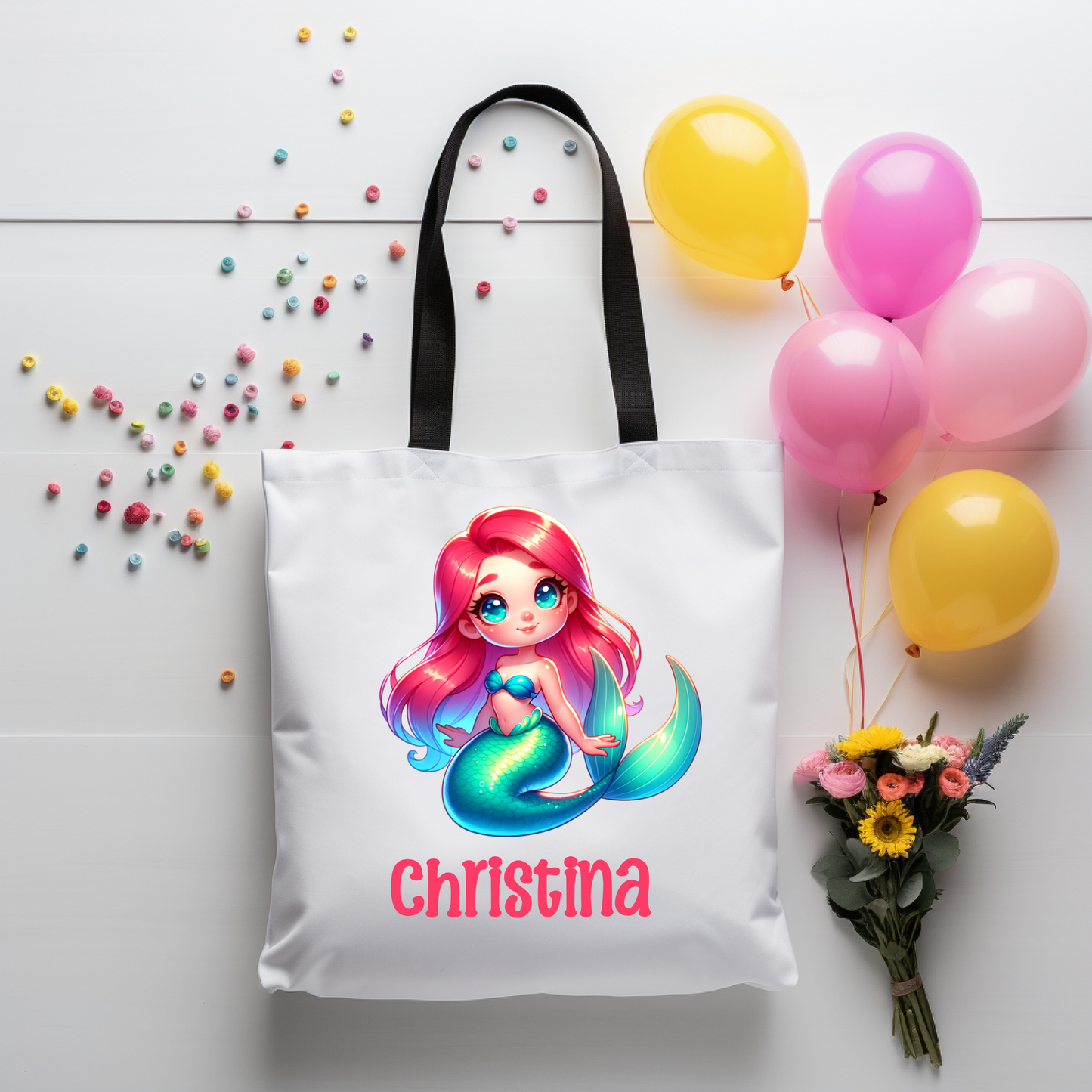 Personalized Mermaid Tote Bag