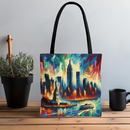 New York Skyline Tote Bag