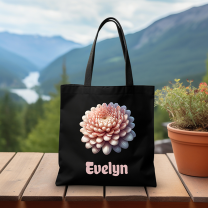 Personalized November Birthday Tote Bag - Chrysanthemum