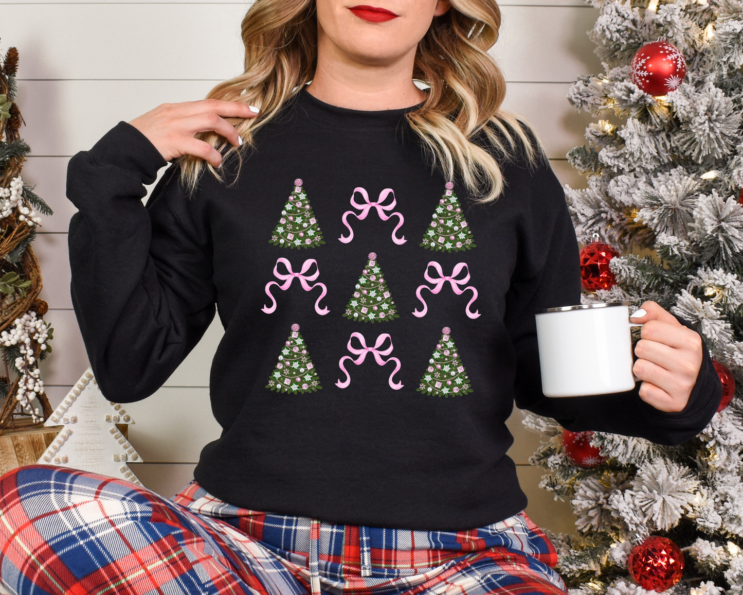 Christmas Bow Collage Sweatshirt