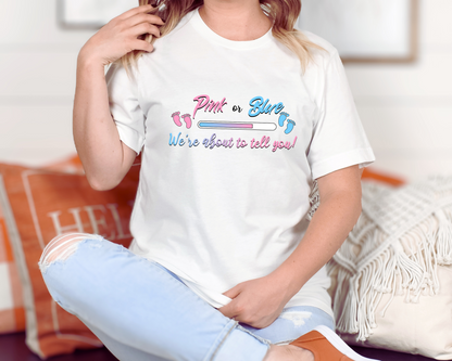 Pink Or Blue We Are About To Tell You T-Shirt