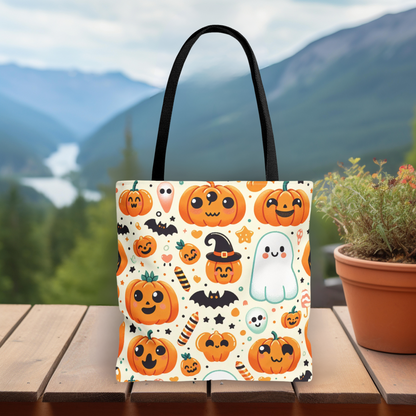 Halloween Pumpkin Pattern Tote Bag