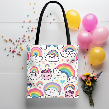 Kid's Rainbow Pattern Tote Bag