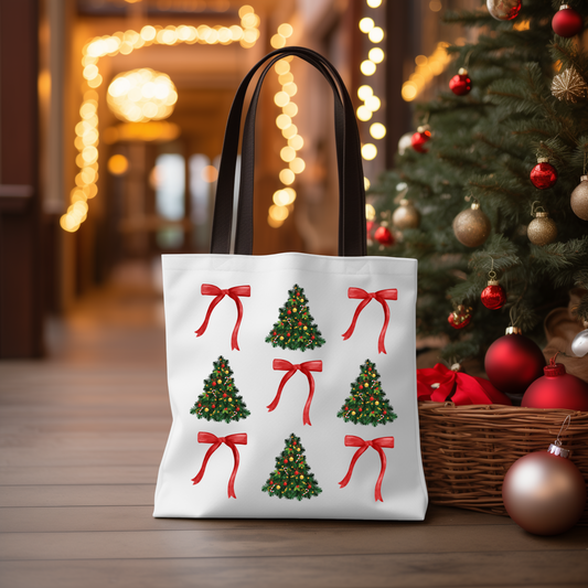 Christmas Bow Collage Tote Bag