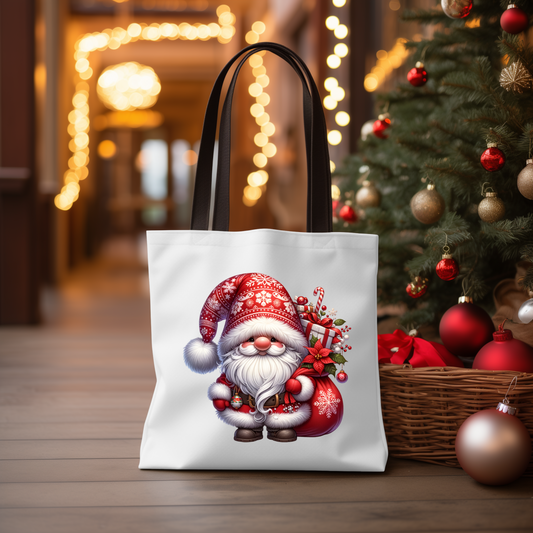 Santa Christmas Gnome Tote Bag