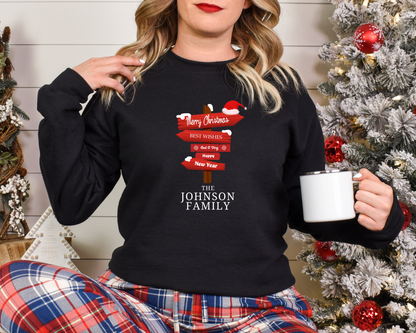 Personalized Christmas Sign Sweatshirt