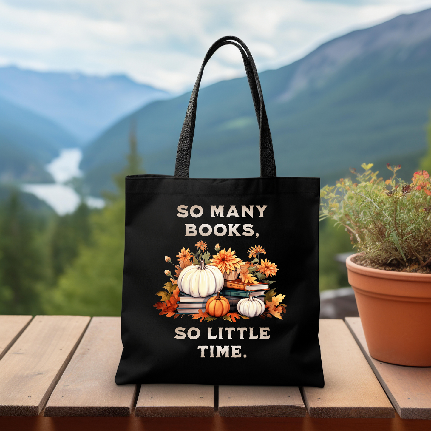 Fall Book Tote Bag