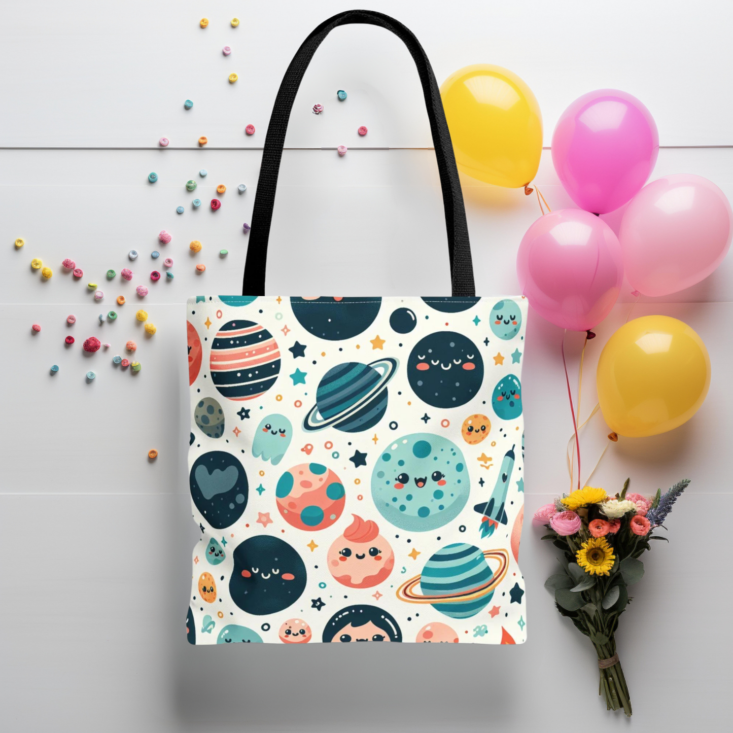 Kid's Planets Pattern Tote Bag