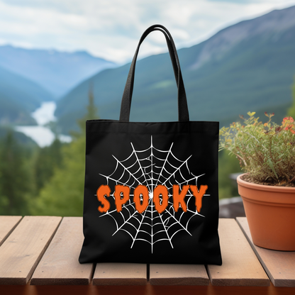 Spooky Halloween Web Tote Bag