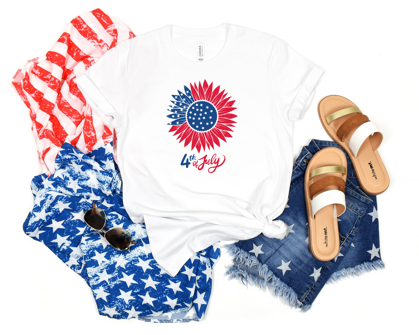 4th of July Sunflower T-Shirt