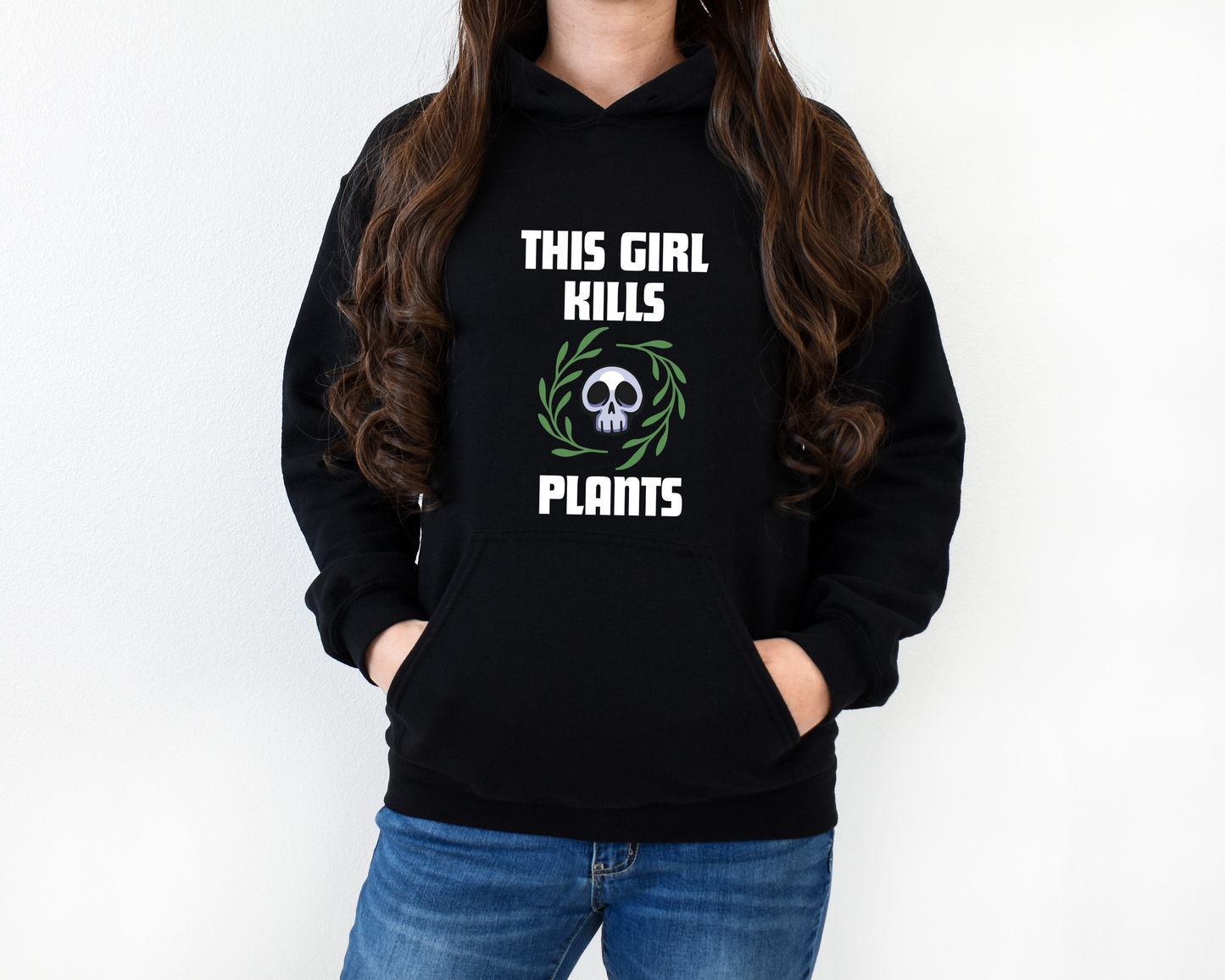 This Girl Kills Plants Skull Hoodie