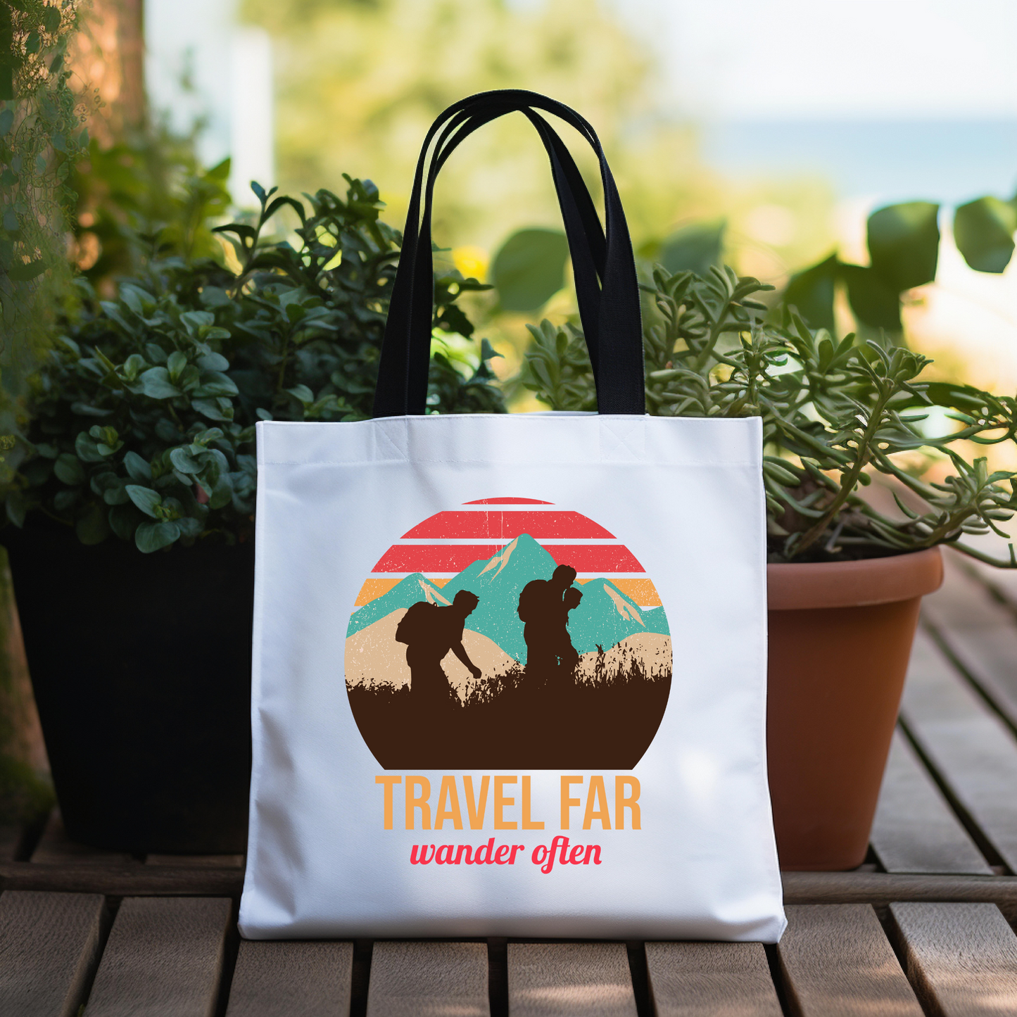 Travel Far Wander Often Tote Bag