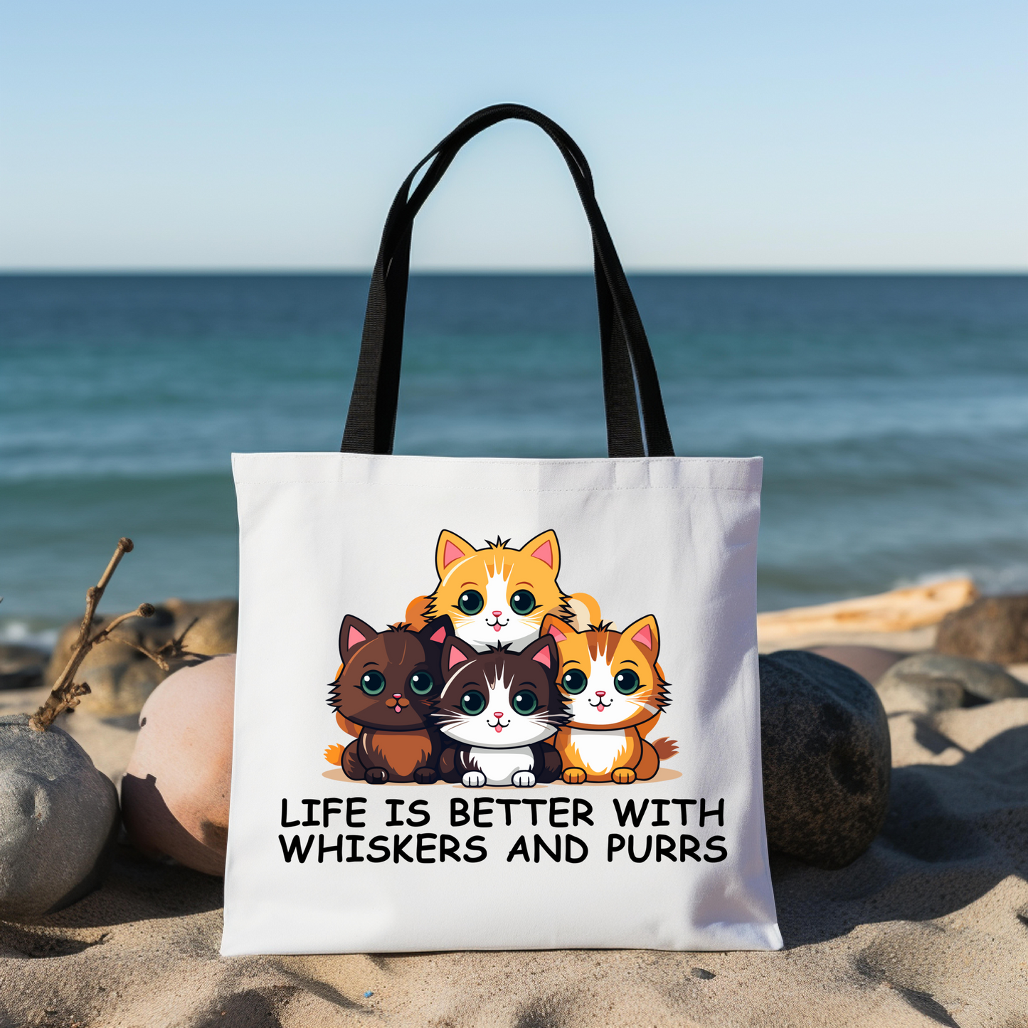 Life Is Better With Whiskers and Purrs Tote Bag