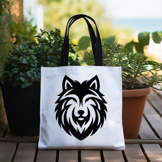 Personalized Wolf Tote Bag