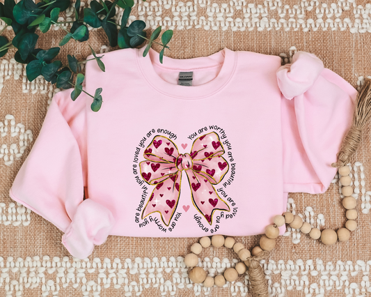 Valentine Bow Sweatshirt